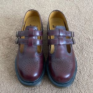 Maroon Dr. Martin Mary Janes